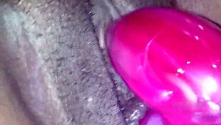 My ex ebony girlfriend plays with vibrator, then sucks my cock so good