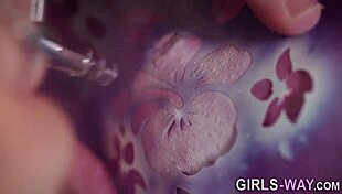 pretty lesbians finger and eat wet pussies in group photoshoot