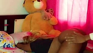 Surprising tattooed mexican stepsister in her room for passionate talk