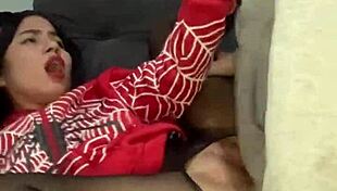 this petite 18+ spider girl in dorm loves doggystyle fucking, getting cum covered after clothes ripped and licking her friend 😍