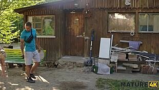 Mature4k Weird Blonde Diana Craves Cum from Strangers on Huge Tits!