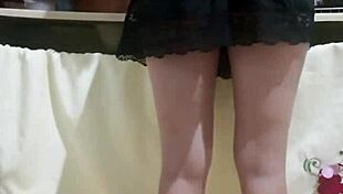 Hot Employee Flashes Her Stunning Brazilian Ass in Kitchen