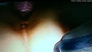 Blindfolded wife gets fucked with rabbit toy in bondage