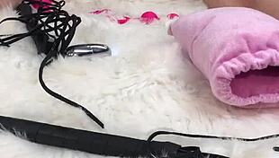 I gave her an amazing body oil massage then I fucked her pussy and asshole with a glass dildo so hard and she loved it, sent her home to her husband used up and swollen