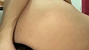 I stretch my ass with eggplant and bottle till I cum and lose it