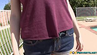 chloe taylors intimate pussy experience with natural tits outdoor pov orgasm