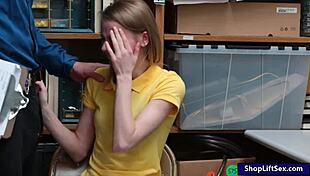 i, skinny shoplifter, got pounded by lp officer in the office