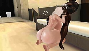 Bimbo Snowbunny Gets Pounded by Big Black Cock in Deepthroat and Ass Action