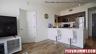 blonde stepmom delivers unforgettable bj to lucky guy