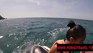 Asian holiday blowjob in public outdoor spot