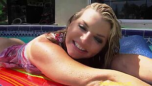 Stacked Blonde Vicky Vette Titty Fucks Cock