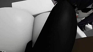 Intense trio! Two submissives getting pounded by a massive black cock!