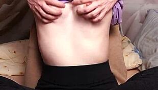 Watch me tickle her nipples gently