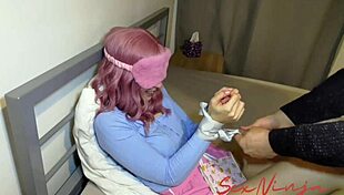 Her Husband Is Watching Me Fuck His Blindfolded Wife In Taboo Hardcore Sex With Monster Cock And Big Ass!