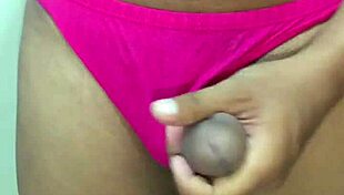 wearing erotic panty while masturbating suggestively
