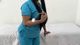 Busty nurse with big ass masturbates juicy pussy in hospital, real amateur