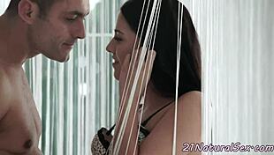 European babe gets her pussy drilled and face covered in cum