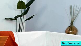 Skylar Snow's Wet Nuru Massage with Big Natural Tits and Piercing