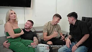 A guy shares his girlfriend tatiana alvarez with two friends for christmas fun