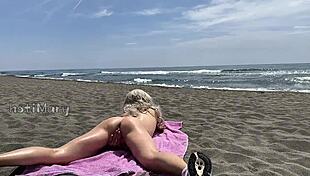 Summer outdoor masturbation turns into a wild squirting orgasm scene