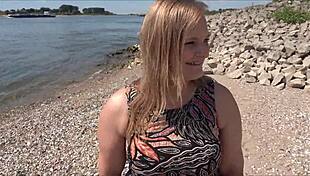 fat juicy slut bent over for monster cock in public without condom