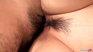 Old guy and young 18+ seduce Japanese girl for BDSM roleplay. Double creampie in public pool MMF 3some.