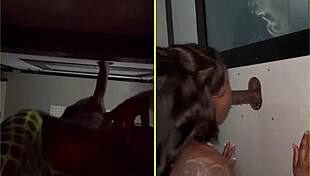 Gloryhole Sucking Up Strangers In Wet Cock Session