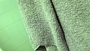 I masturbate watching my stepsister shower. She discovers me and gets hot with my cock.