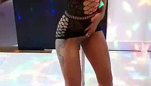 Morena dancing sensual in ripped lingerie for striptease