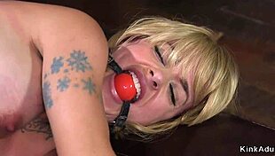 Busty blonde gets caned and banged in BDSM 😈