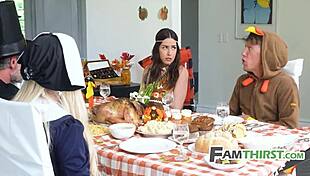Thanksgiving Squirt Fest With Family