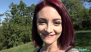 hot redhead lola fae gets fucked by euro guy for cash