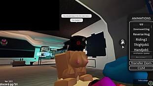 What a lucky day in roblox condo with blowjob and creampie