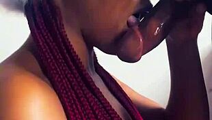 Love sucking big cock monster homemade blowjob with amateurs 😍