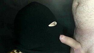 Step Sister's Hot Mouth Sucks Monster Cock Hidden By Balaclava