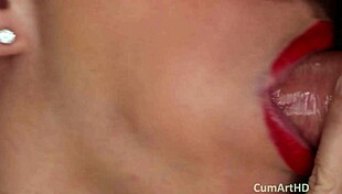 Cum On Her Smile Close Up Brunette Short Hair Swallow Pov Cumshot!