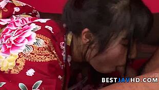 sexy japanese fuckslut chiharu givin’ oral in kimono, gets creampied, so hottt!