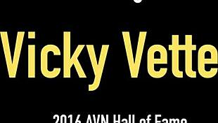 Milf vicky vette strips to reveal her big clit