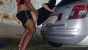 Did you see that slut taking cock in the backyard with cars passing by? She got a cum and piss bath!