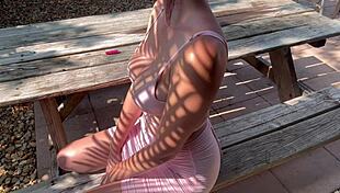 Italian Milf Artemisia Love Flaunts Big Tits in Tight Outdoor Dress