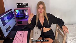 Blonde Teasing For You On Camera