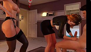 At the house party, a dirty threesome with stephanie and vickie