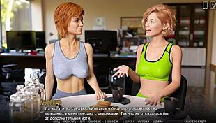 maid with bound tits and small 18+ nipples gets handjob from horny friend