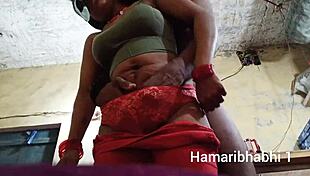 indian village wife rides with big boobs in tight leggings