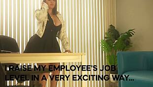 i'm the hot busty girl who fucked the new guy with big cock durin' the interview at the office