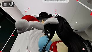 foda natalina com duas mães no brookhaven