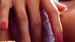 classy solo asian milf enjoys masturbating in panties and lingerie.