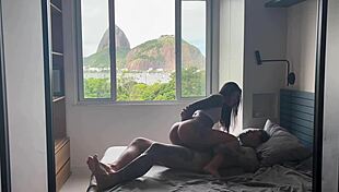 sensual creampie in rio tourist, doggystyle with fishnets and tattoos, feeling the intense emotion.