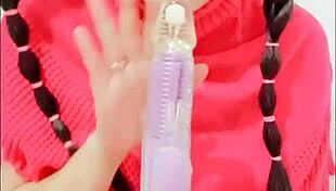 Playful Blue Masturbates with Toys and Squirts Just for You