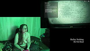 A Brunette With Long Hair And Glasses Enjoys Naked Time At The Lake House In Part 4.